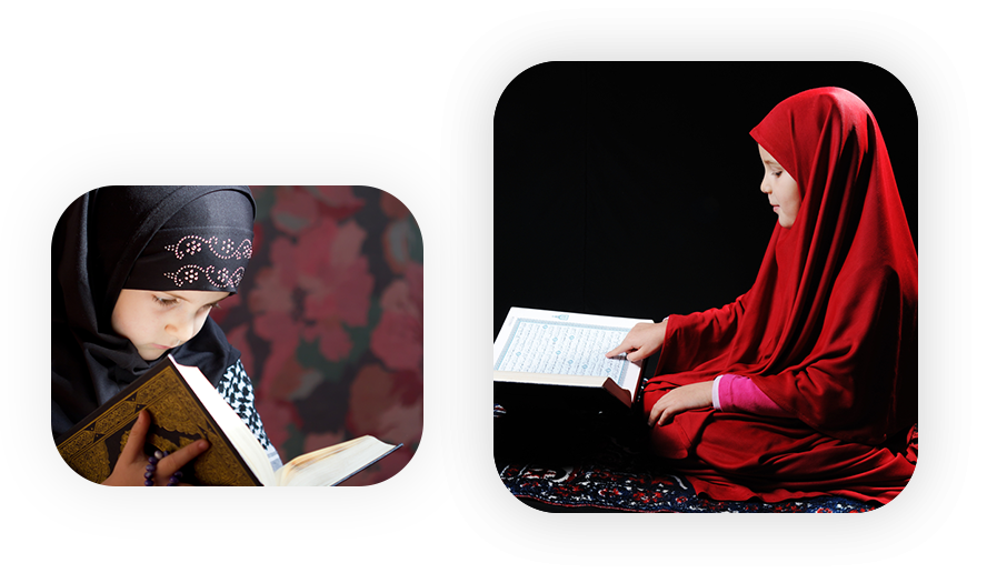 two girls learning quran online