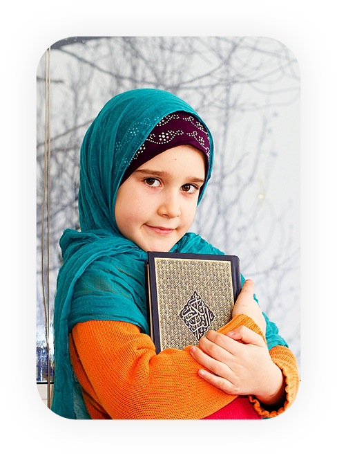 cute girl learning quran